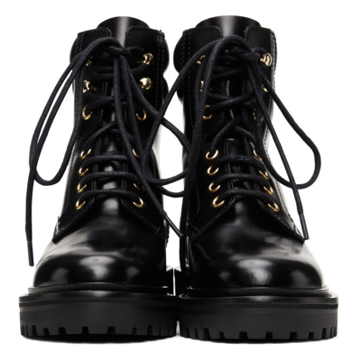 Shop Isabel Marant Black Campah Combat Boots In 01bk Black