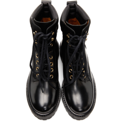 Shop Isabel Marant Black Campah Combat Boots In 01bk Black