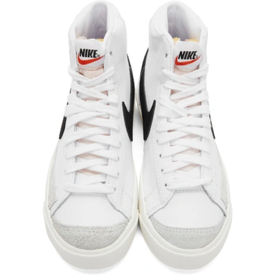 Shop Nike White And Black Blazer Mid '77 Vintage Sneakers In 100 White