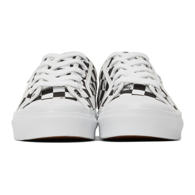 Shop Vans Black & White Og Style 23 Lx Checkerboard Sneakers In Checkerboard Logo