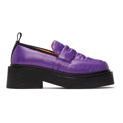 Shop Marni Purple Padded Platform Loafer In 00c48 Violet