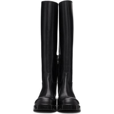 Shop Bottega Veneta Black Strut Tall Boots In 1000 Black