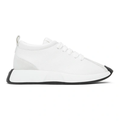 Shop Giuseppe Zanotti White Ferox Low Sneakers