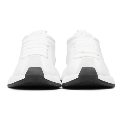 Shop Giuseppe Zanotti White Ferox Low Sneakers