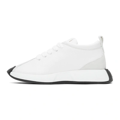 Shop Giuseppe Zanotti White Ferox Low Sneakers