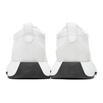 Shop Giuseppe Zanotti White Ferox Low Sneakers