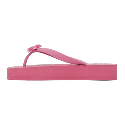 Shop Gucci Pink Gg Chevron Sandals In 5609 Pi.trop.flo/pi.