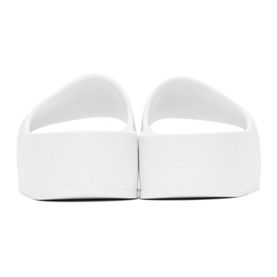 Balenciaga White Chunky Platform Sandals In 9000 Optical White