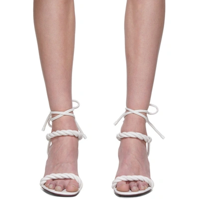 Shop Valentino White  Garavani 'the Rope' Sandals In 001 Bianco