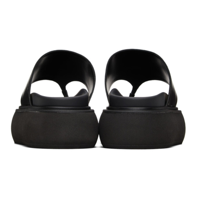 Shop Attico Selene Thong Platform Sandals In 100 Black