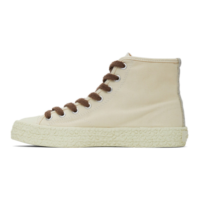 Shop Acne Studios Off-white Ballow High Sneakers In Cgg Off White/off Wh