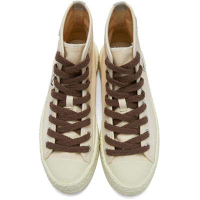 Shop Acne Studios Off-white Ballow High Sneakers In Cgg Off White/off Wh