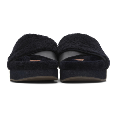 Shop Chloé Black Wavy Sandals In 001 Black