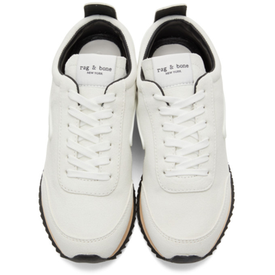 Shop Rag & Bone Off-white Retro Runner Sneakers In Antq Wht Sd