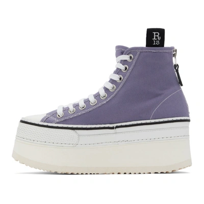 Shop R13 Purple Platform High-top Sneakers In Lilac