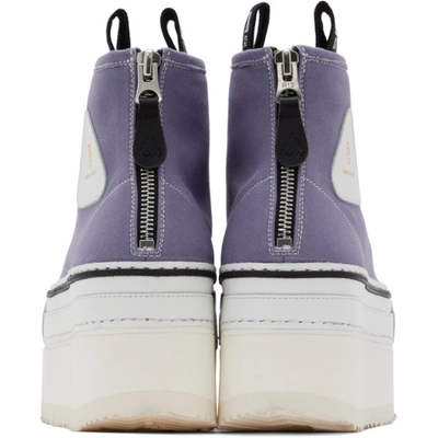 Shop R13 Purple Platform High-top Sneakers In Lilac