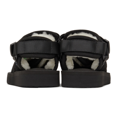 Shop Suicoke Nots-mab Slippers In Black