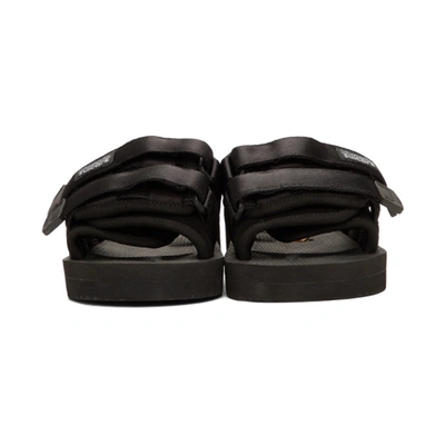 Shop Suicoke Black Suede Moto-vs Sandals