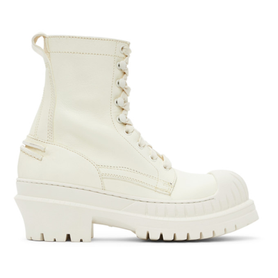 Shop Acne Studios Off-white Bryant Ankle Boots In Cp8 Pale Ye