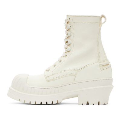 Shop Acne Studios Off-white Bryant Ankle Boots In Cp8 Pale Ye