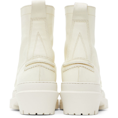 Shop Acne Studios Off-white Bryant Ankle Boots In Cp8 Pale Ye