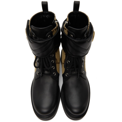 Shop Gucci Black Marmont Double G Boots In 1284 Black/ca.ebony/