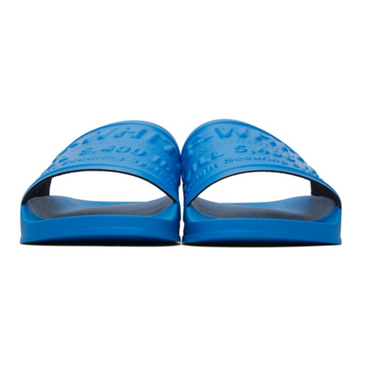 Shop Off-white Hf Pool Slides In Blue No Color