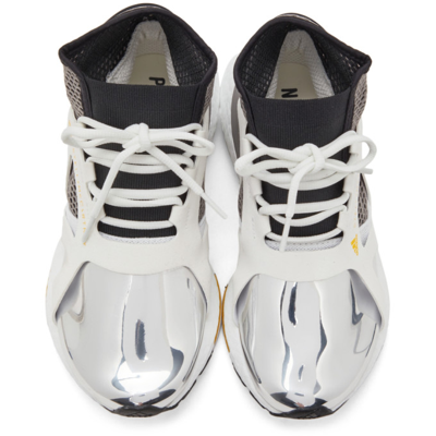 Shop Adidas By Stella Mccartney White & Silver Ultraboost 21 Sneakers In Ftwr White/silver M