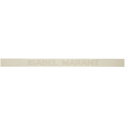 Shop Isabel Marant Miza Belt In 90be Beige
