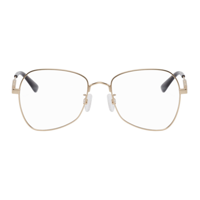 Shop Mcq By Alexander Mcqueen Gold Metal Glasses In 002 Gold