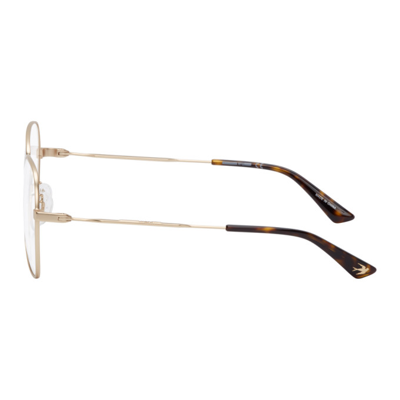 Shop Mcq By Alexander Mcqueen Gold Metal Glasses In 002 Gold