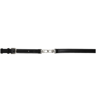 Shop Totême Black Double Clasp Belt In 200 Black
