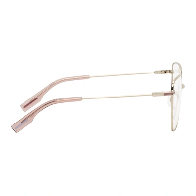 Shop Mcq By Alexander Mcqueen Gold Metal Cat-eye Glasses In 005 Gold