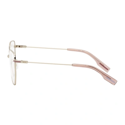 Shop Mcq By Alexander Mcqueen Gold Metal Cat-eye Glasses In 005 Gold
