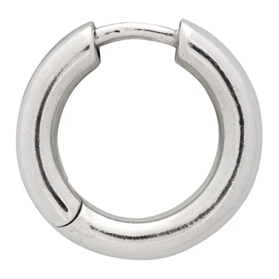 Shop Maria Black Silver Polo Huggie Single Earring