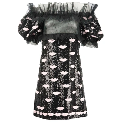 Pre-owned Giambattista Valli Mini Dress In Black