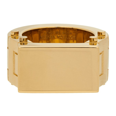 Shop Bottega Veneta Gold Bolt Ring In 8120 Yellow Gold