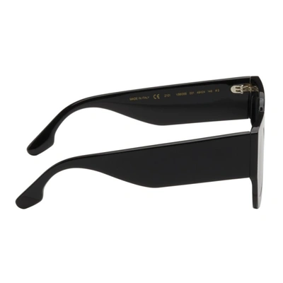 Shop Victoria Beckham Black Thick Square Sunglasses In 001 Black