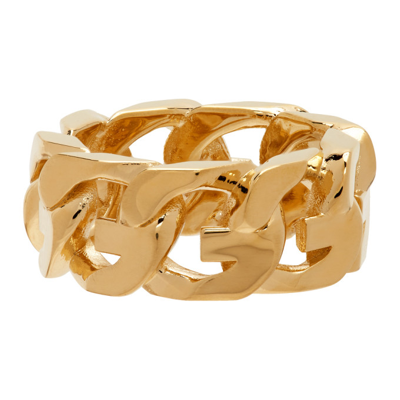 Shop Givenchy Gold G Chain Ring In 710 Golden Yellow