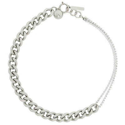 Shop Justine Clenquet Silver Betty Choker Necklace
