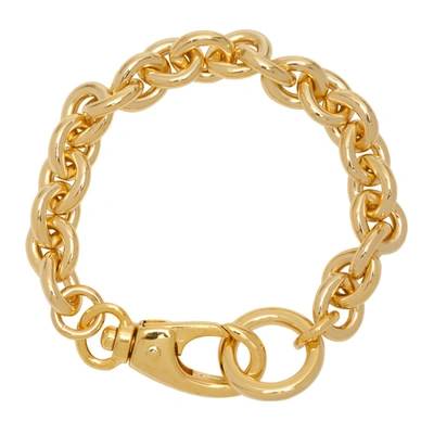 Shop Laura Lombardi Gold Cable Chain Bracelet In Brass