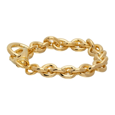 Shop Laura Lombardi Gold Cable Chain Bracelet In Brass