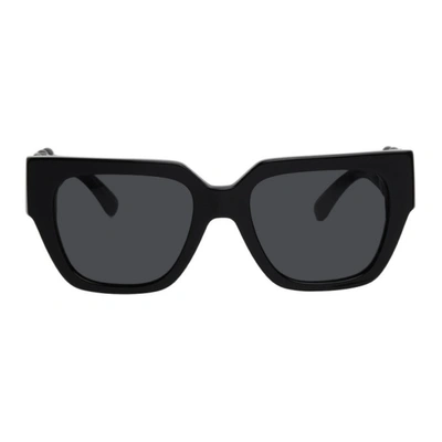 Shop Versace Black Square Medusa Sunglasses In Gb1/87 Black