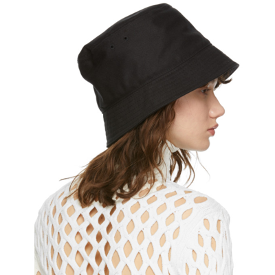 Shop Valentino Black Vltn Bucket Hat In 0ni Nero/bianco