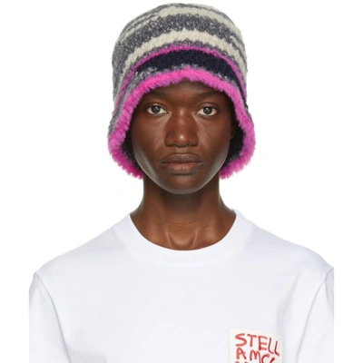 Shop Stella Mccartney Multicolor Knit Bucket Hat In 8490 Multicolor
