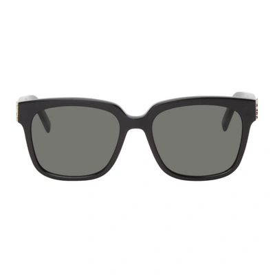 Shop Saint Laurent Black Monogram Sl M40 Sunglasses In 003 Black