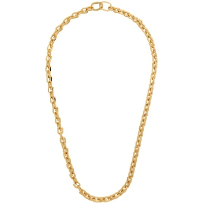 Shop Givenchy Gold Xs G Link Necklace In 710-golden Yellow