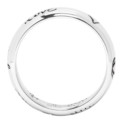 Shop Gucci Silver 'blind For Love' Ring In 0701 Argento Aureco