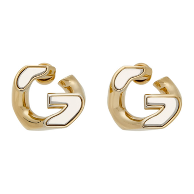 Shop Givenchy Gold & Silver G Chain Earrings In 711 Golden/silvery