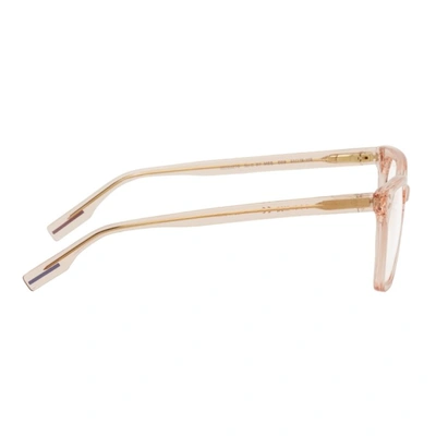 Shop Mcq By Alexander Mcqueen Pink Squared Glasses In 003 Nude